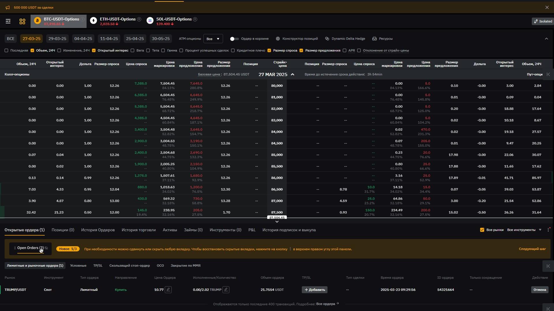 Bybit опционы