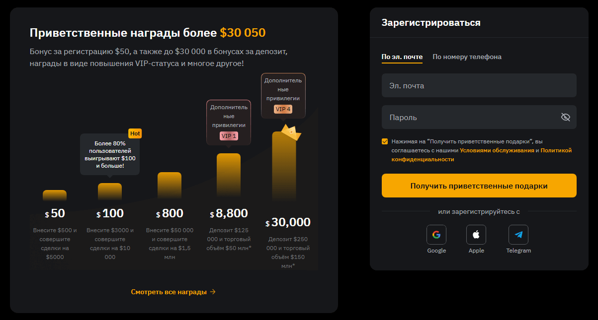 Как зарегистрироваться на криптобирже Bybit